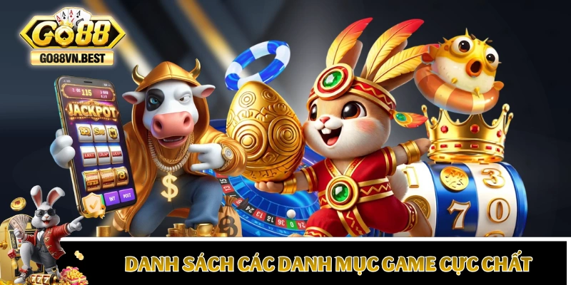 Danh sách các danh mục game cực chất tại GO88