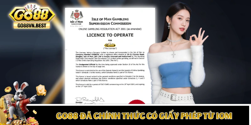 GO88 đã chính thức có giấy phép từ IOM
