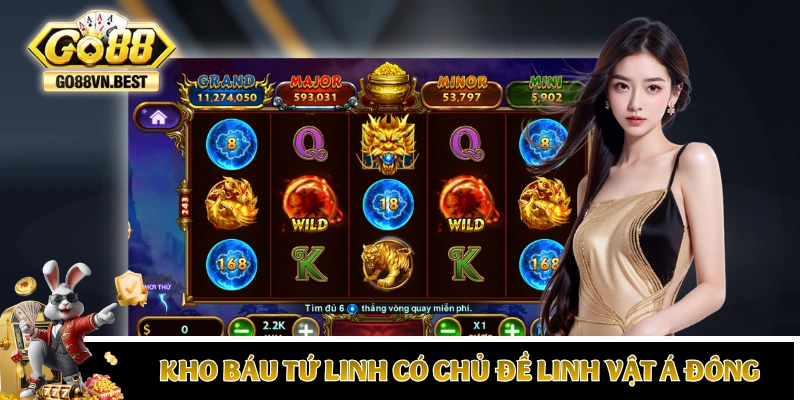 Kho Báu Tứ Linh GO88 có chủ đề linh vật đậm chất Á Đông