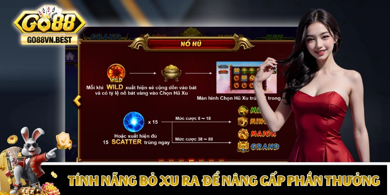 Tính năng bỏ xu ra để nâng cấp phần thưởng