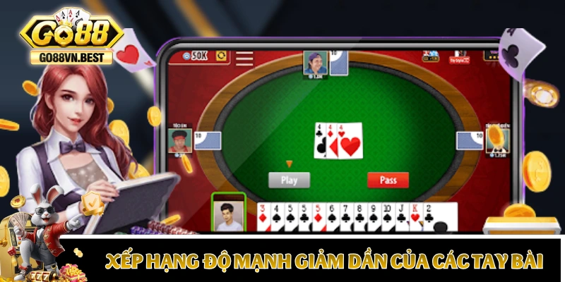 Xếp hạng độ mạnh giảm dần của các tay bài